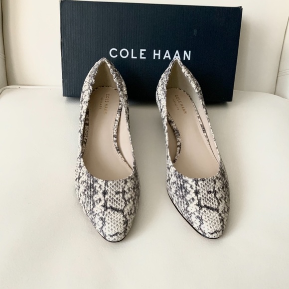 Cole Haan Kathryn Snake Print Wedge Pump Heels 8 - Picture 8 of 13